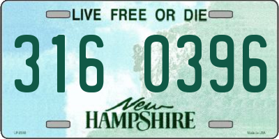 NH license plate 3160396