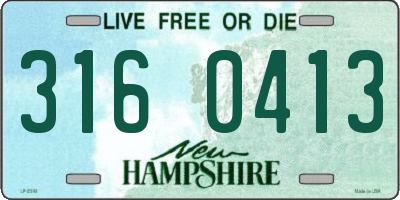 NH license plate 3160413