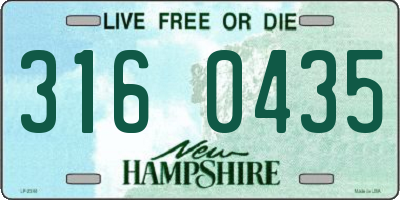 NH license plate 3160435