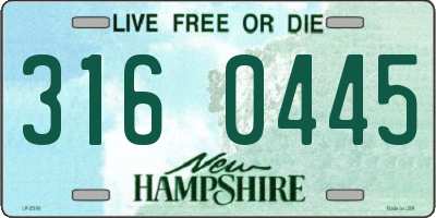 NH license plate 3160445