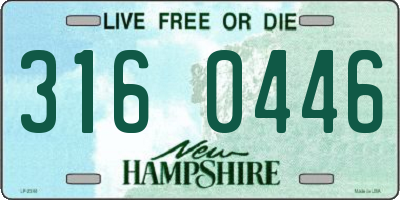 NH license plate 3160446