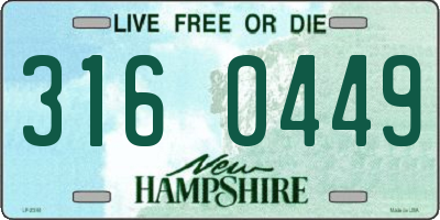 NH license plate 3160449