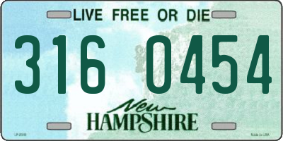 NH license plate 3160454