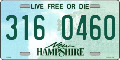 NH license plate 3160460