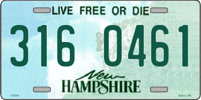 NH license plate 3160461