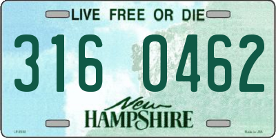 NH license plate 3160462