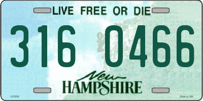 NH license plate 3160466