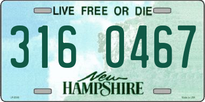 NH license plate 3160467