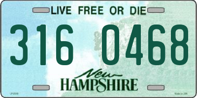 NH license plate 3160468