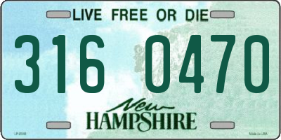 NH license plate 3160470