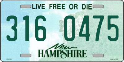 NH license plate 3160475