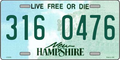 NH license plate 3160476