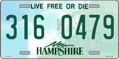 NH license plate 3160479