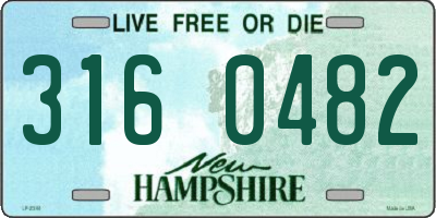 NH license plate 3160482