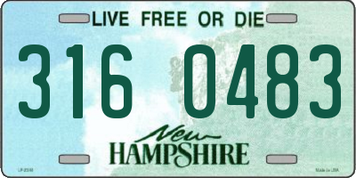 NH license plate 3160483