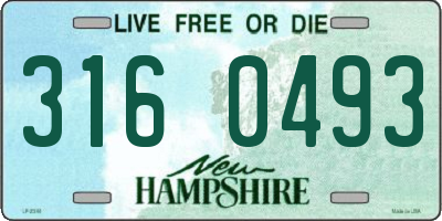 NH license plate 3160493
