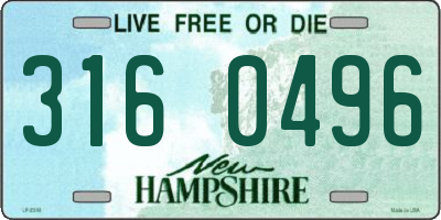 NH license plate 3160496