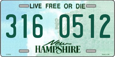 NH license plate 3160512
