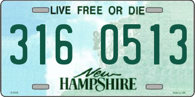 NH license plate 3160513