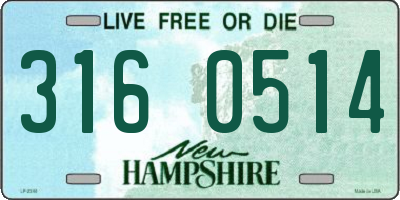 NH license plate 3160514