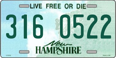 NH license plate 3160522