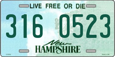 NH license plate 3160523