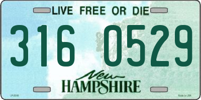 NH license plate 3160529