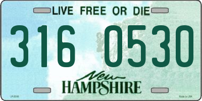 NH license plate 3160530