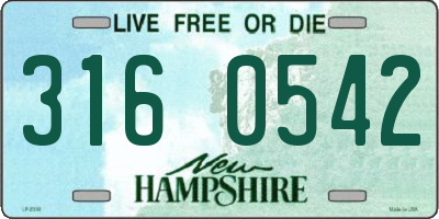 NH license plate 3160542