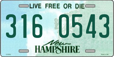 NH license plate 3160543