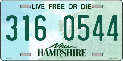 NH license plate 3160544