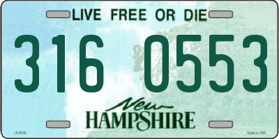 NH license plate 3160553