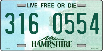 NH license plate 3160554