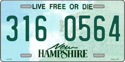 NH license plate 3160564