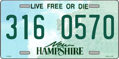 NH license plate 3160570