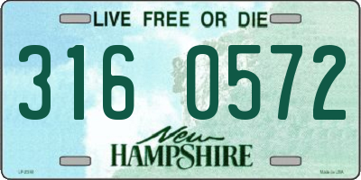 NH license plate 3160572
