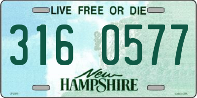 NH license plate 3160577