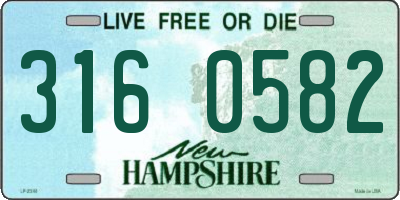 NH license plate 3160582