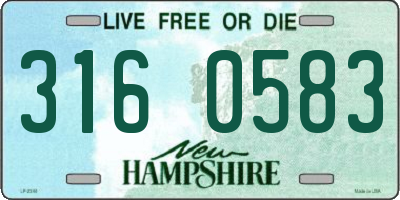 NH license plate 3160583