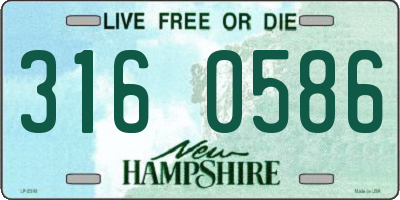 NH license plate 3160586