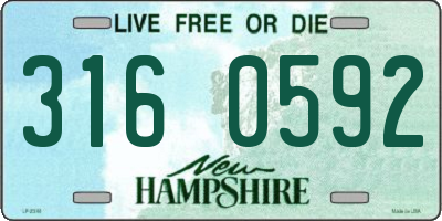 NH license plate 3160592