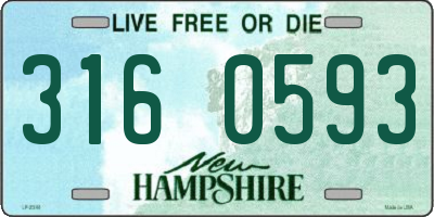 NH license plate 3160593