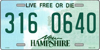 NH license plate 3160640