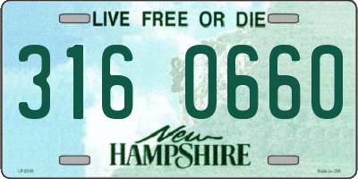 NH license plate 3160660