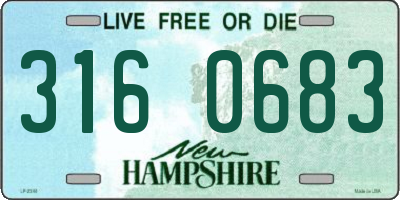 NH license plate 3160683