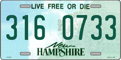 NH license plate 3160733