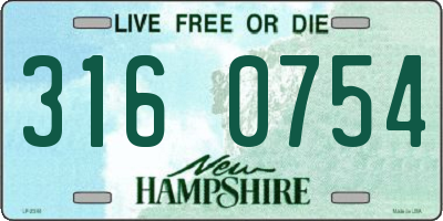 NH license plate 3160754