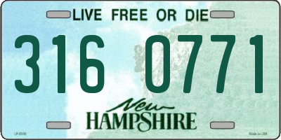 NH license plate 3160771