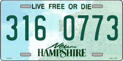NH license plate 3160773