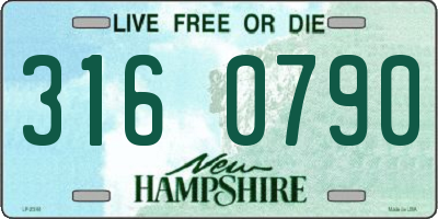 NH license plate 3160790